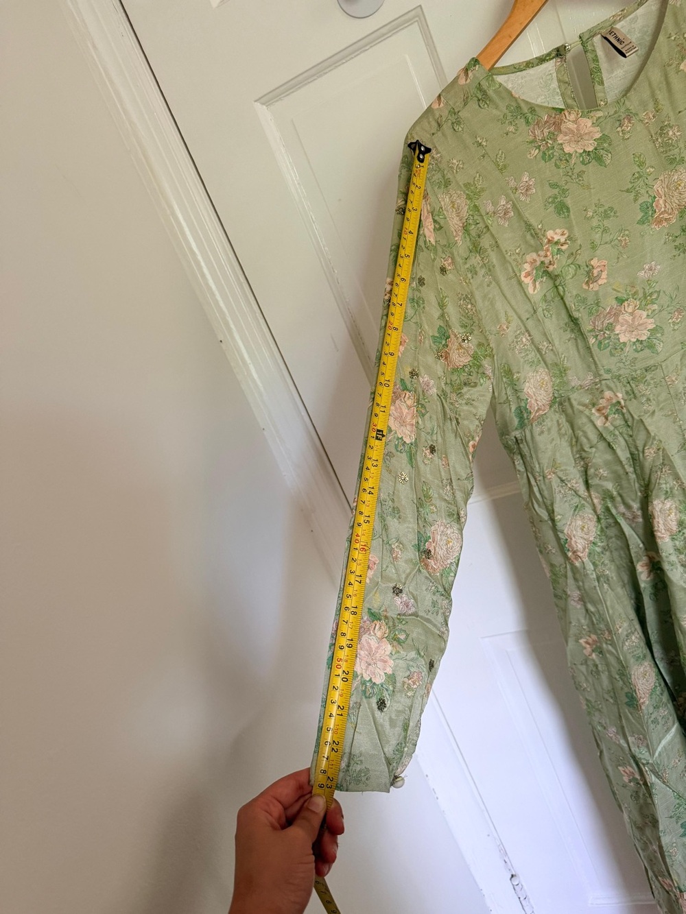 ETHNIC PAKISTANI Women’s Long Floral Maxi Dress - Picture 14 of 16